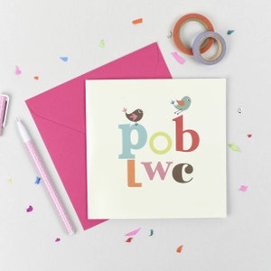 Cardiau Pob Lwc, tarjeta de buena suerte en galés