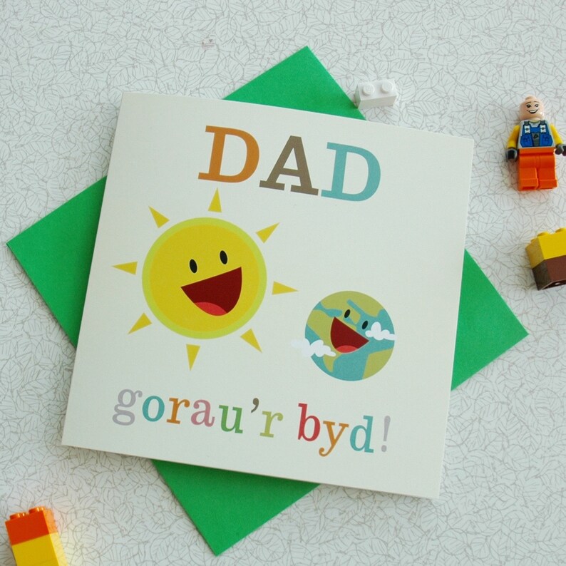 Welsh Father's Day Card Dad Gorau'r BydBest Dad in Etsy