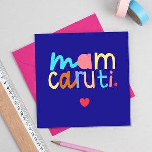 Walisische Mutter-Tageskarte, Sul Y Mamau, Cardiau Cymraeg, Caru Ti, walisische Karte