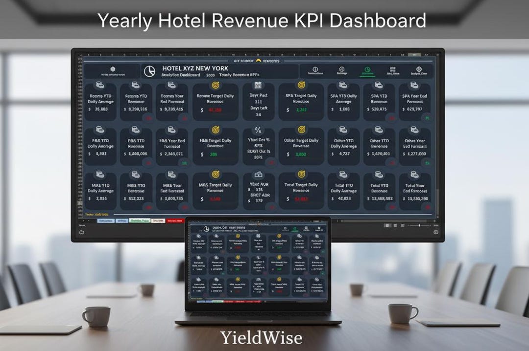 Hotel Revenue Management Dashboard | Excel Template for Hoteliers | ADR ...
