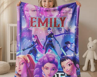 Couverture personnalisée de chasseur de démons, nom personnalisé pour fille