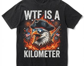 Wtf est un t-shirt aigle patriotique d'un kilomètre T-shirt drôle d'Amérique du 4 juillet unités de liberté