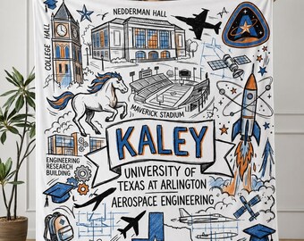 Couverture personnalisée du plan du campus universitaire, cadeau personnalisé pour les anciens élèves