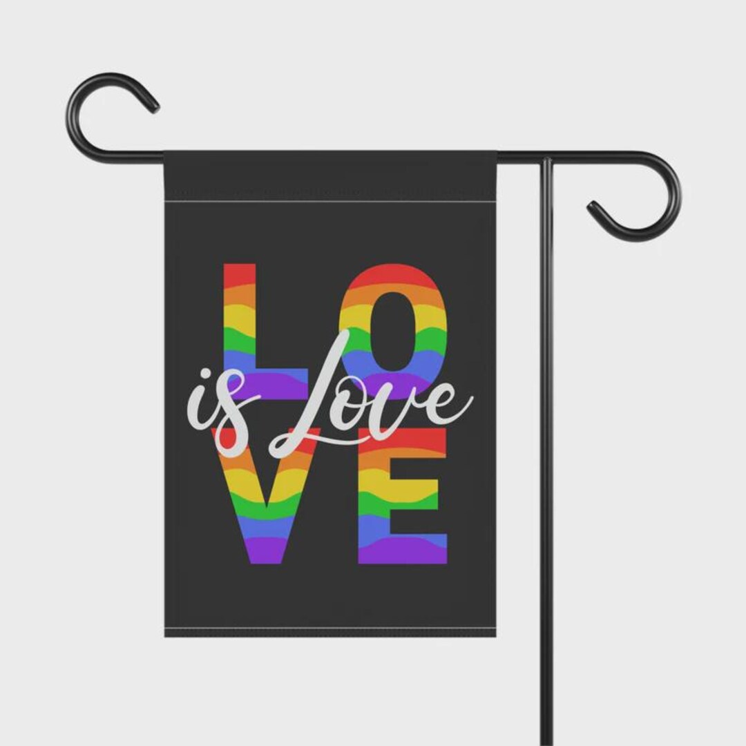 LGBTQ Pride Garden Flag Love is Love Rainbow Decor - Etsy