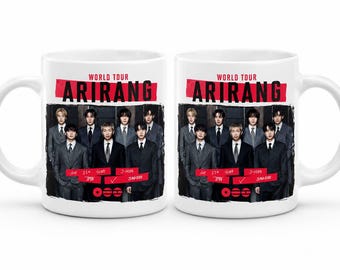 Mug vintage Arirang Tour, cadeau pour les fans de concerts de l'armée de Kpop