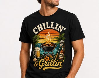 Chemise drôle de papa de barbecue t-shirt de maître de grillades d'été