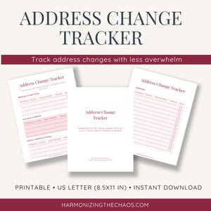 Adressen ändern nachverfolgen Printables: Umzug Ordner Organizer (Instant Download)