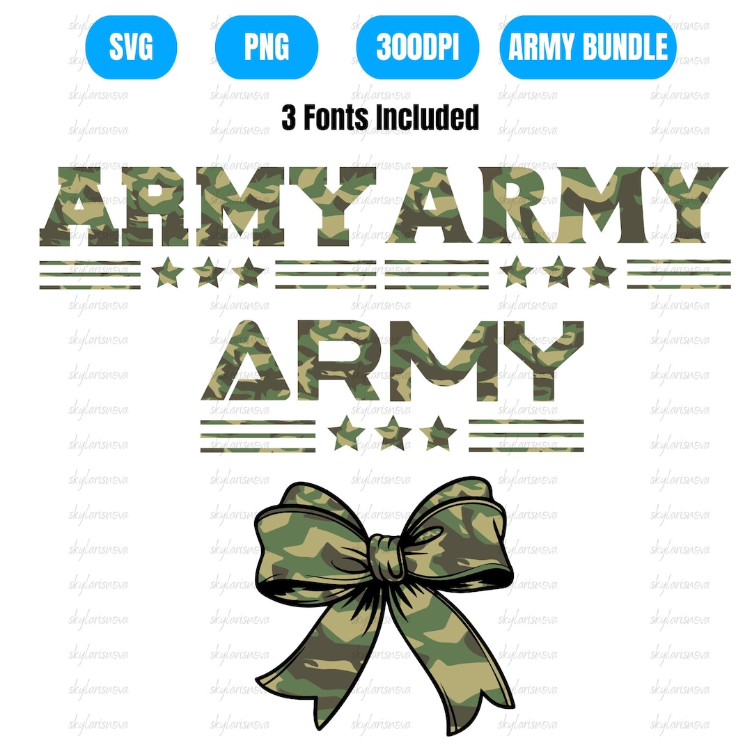 Army SVG PNG, Military Army Design, 300 DPI Digital Download - Etsy