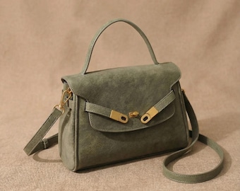 Suede Essential Leather Bag · 100% Vegan Leather · Crossbody/Handbag/Purse · 4 colors