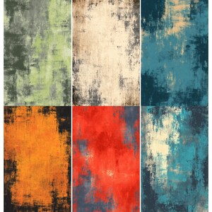 52 Grunge Texture Pages, Distressed Junk Journal Pages, Scrapbook Supplies, Single Color Pages, Vintage Worn Style, Digital Download