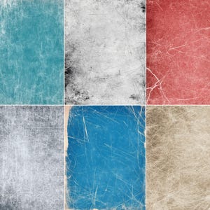 52 páginas de diario con textura desgastada, papeles superpuestos con efecto grunge, fondos estilo película vintage, suministros para scrapbooking, descarga digital.