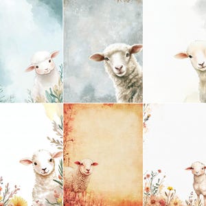 52 Glaube Schreibseiten mit Lamm Design, linierte Notiz Blätter, Christian Journal Einsätze, Scrapbook & Papier Handwerk Zubehör, digitaler Download