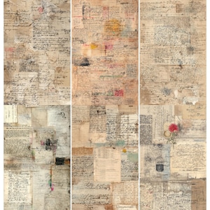 56 Vintage Marginalia Pages, Annotated Book Junk Journal Pages, Scholarly Notes Scrapbook Paper Pack, Digital Download