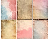 Pastel Vintage Junk Journal Pages, Single Color Writing Paper, Soft Tone Journal Kit, Minimal Journal Supplies Digital Download