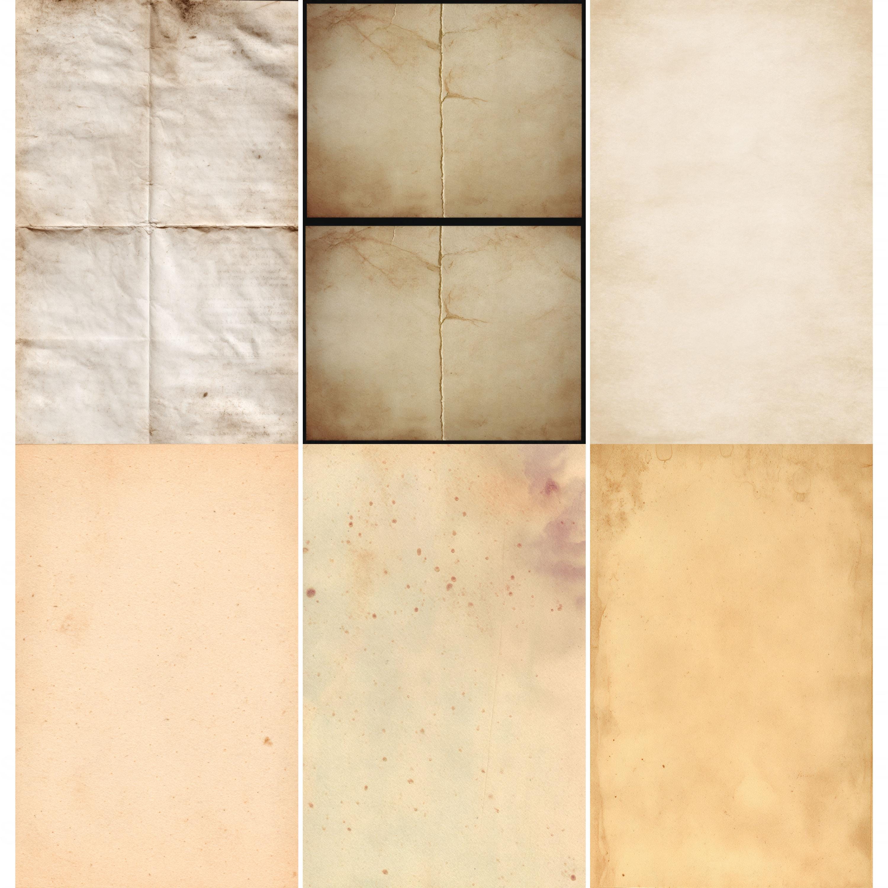 Tea Stained Ripped Paper Antique Junk Journal Pages, Aged Tea Stained Paper, Ripped Vintage ...