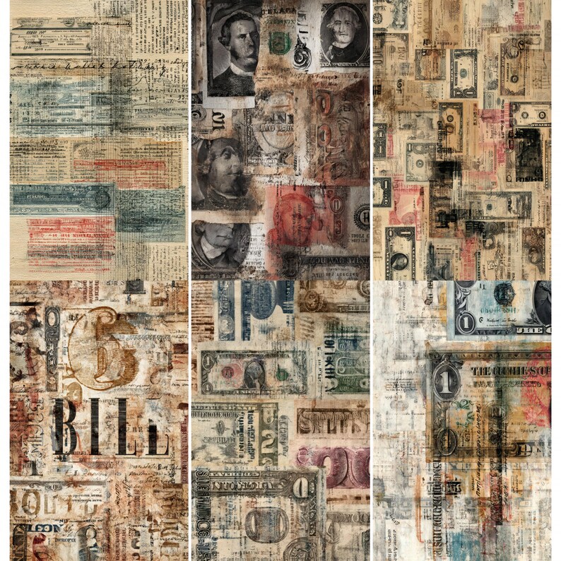 Old Bills Junk Journal Pages, Vintage Invoice Ephemera Printable ...