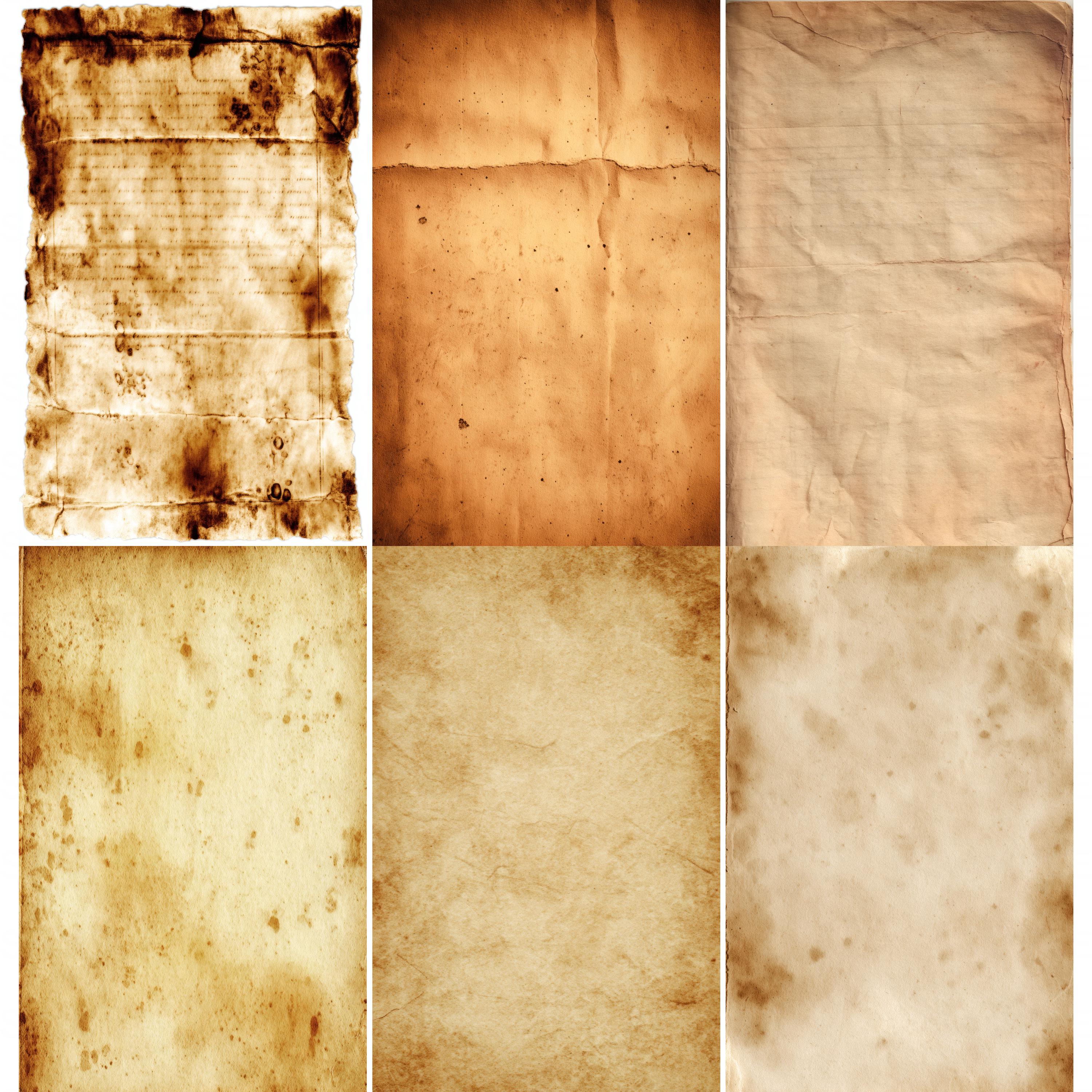 Tea Stained Ripped Paper Antique Junk Journal Pages, Aged Tea Stained Paper, Ripped Vintage ...