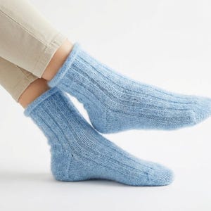 Cozy rolled cuff ribbed socks knitting pattern women men digital download pdf custom fit top down sock tutorial everyday knitted socks