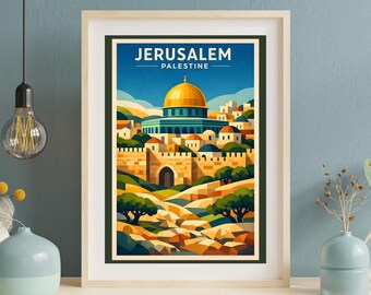 Jerusalem Palestine DIGITAL DOWNLOAD Travel Poster