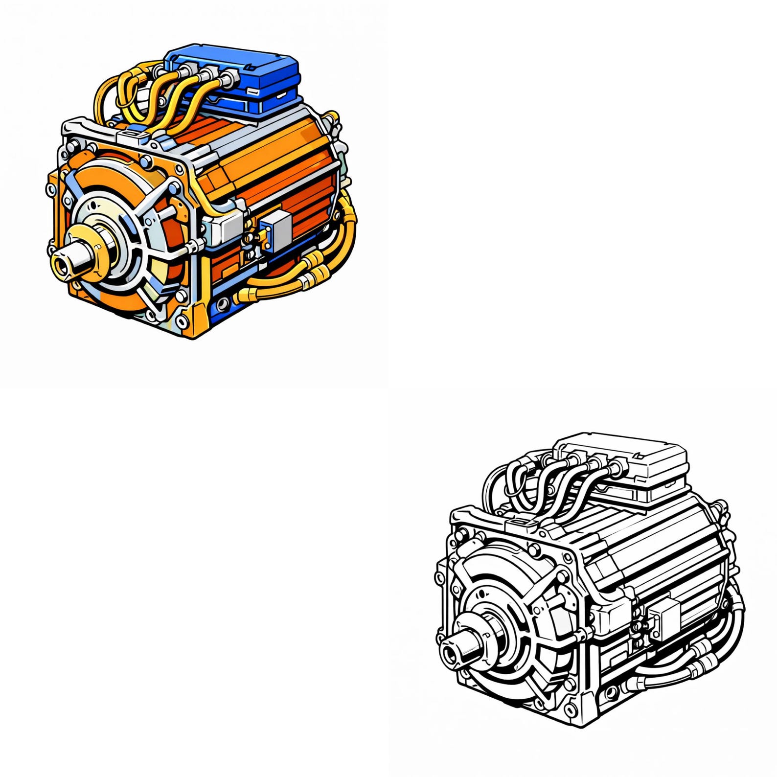 Engines Coloring Book – Printable PDF With 10 Pages for All Ages - Etsy
