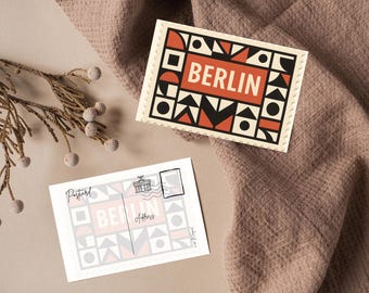 Berlin Stamp Postcard- Minimalist Digital Print