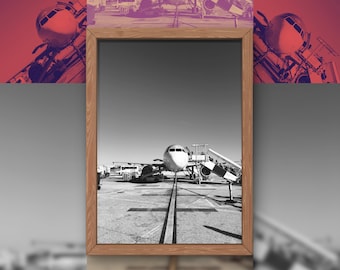Quiet Before Takeoff – Minimalist Airplane Photography Print