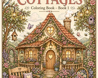 Cozy Cottages Coloring Book – 25 Whimsical Designs (PDF Download)