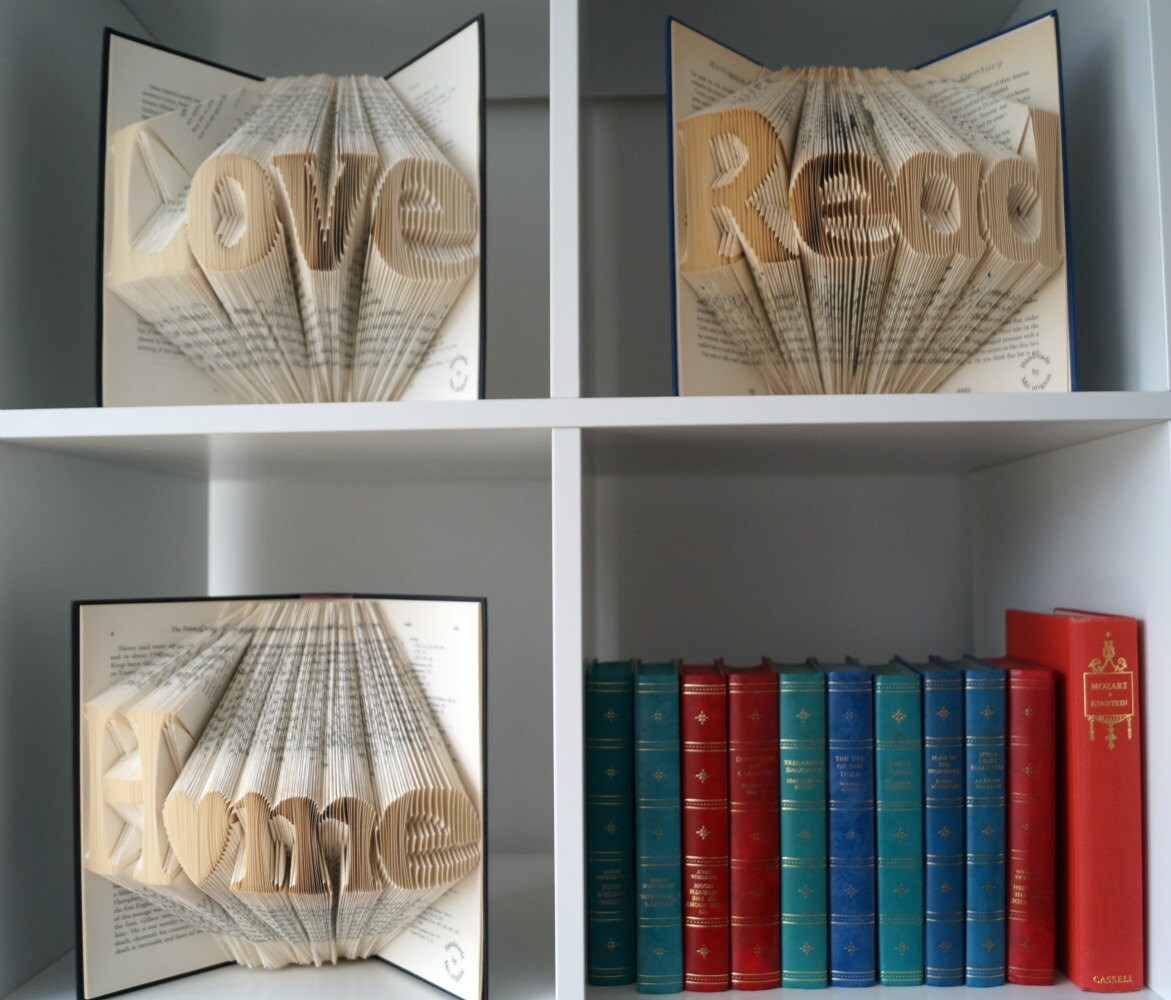 Real Folded Book Artwedding Anniversary Gift for Etsy UK