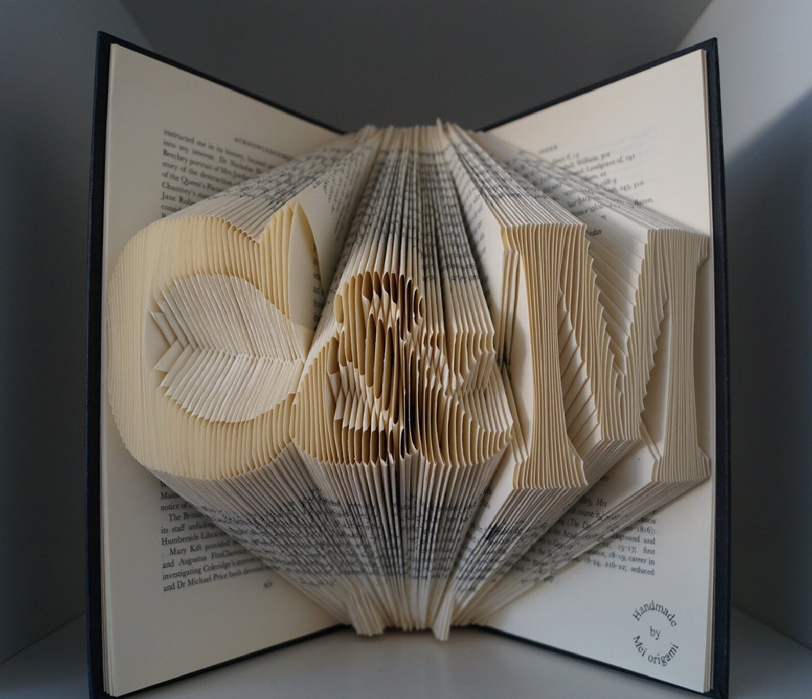 Real Folded Book Artwedding Anniversary Gift for Etsy UK