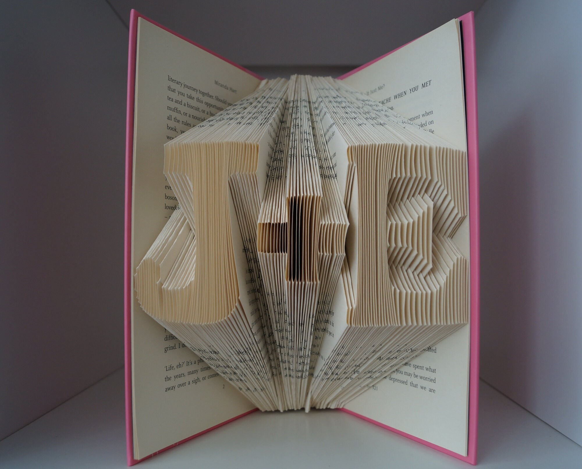 Real Folded Book Artwedding Anniversary Gift for Etsy UK