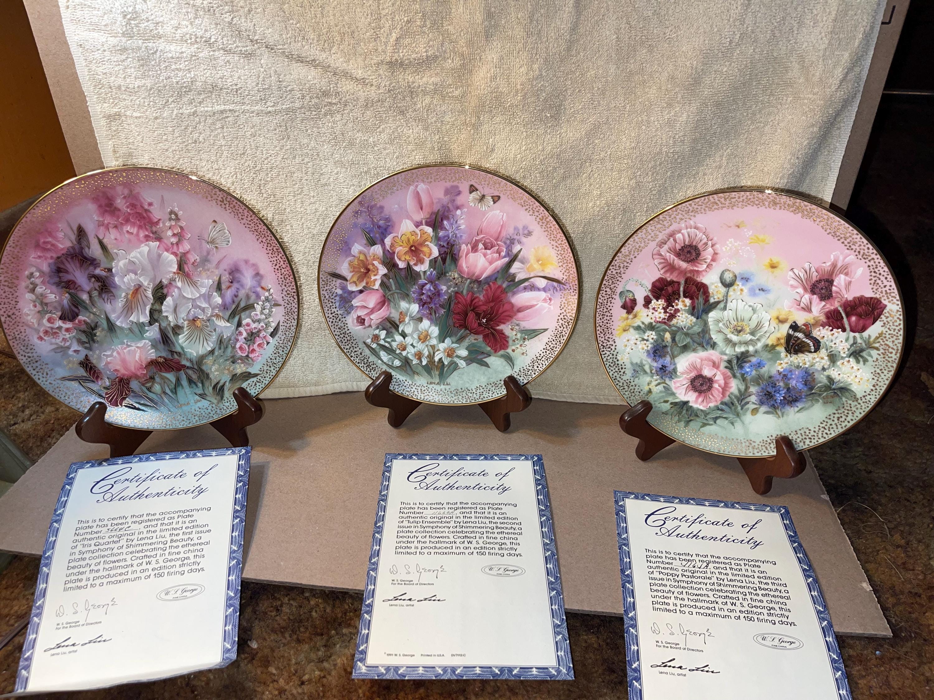 Collection pink vintage plates - Etsy 日本
