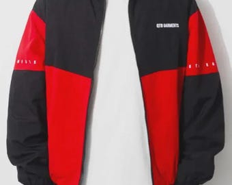 Qt8 Garments Red & Black Unisex Track Jacket - Etsy