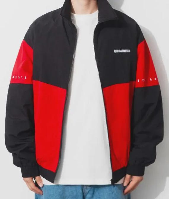 Qt8 Garments Red & Black Unisex Track Jacket - Etsy
