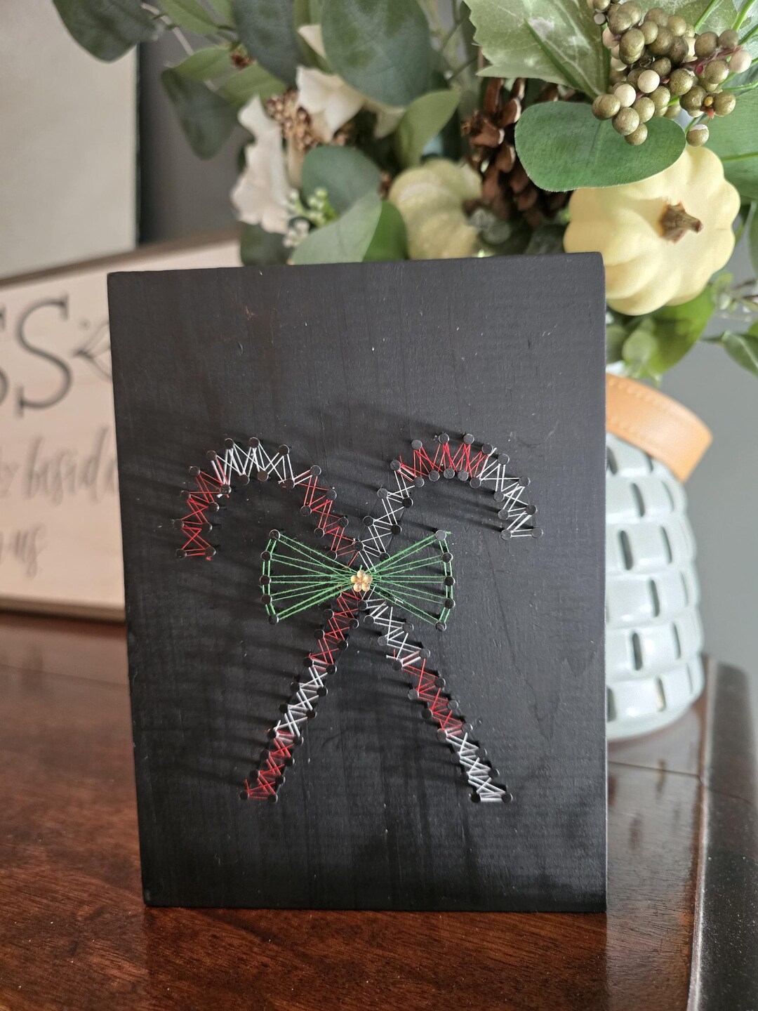 Cany Cane Thread Art - Etsy