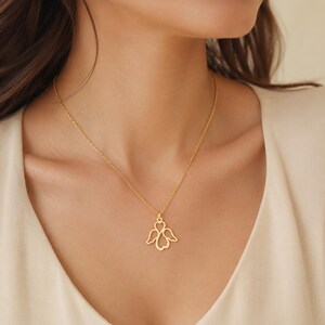 Guardian Angel Necklace, Angel Memorial Necklace, Minimalist Gold Angel Pendant, Sympathy Gift for Her, Comfort Jewelry image 6