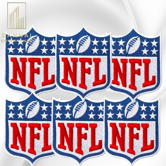 NFL Inspired Embroidered Football Patches – 6-Piece Iron/Sew-On Set
