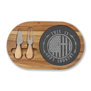 This Is Gods Country Charcuterie Board| Engraved Cheese Serving Board