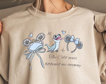 Princess Elsa Bow Sweatshirt | Frozen Mickey Ears Crewneck | Disney Inspired