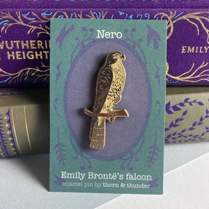 Emily Brontë’s falcon ‘Nero’ enamel pin