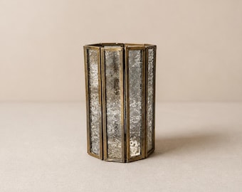 Mercury Glass Hurricane/Candle Holder