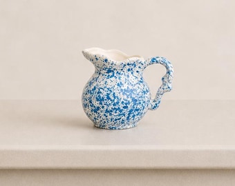 Vintage Blue & White Spongeware Creamer