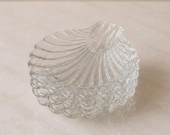 Schelpvormige glasplaten (set van 4)