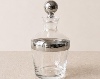 Silver Accents MCM Glass Decanter