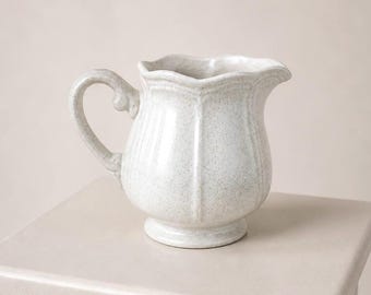Vintage Ironstone White Ceramic Creamer