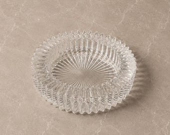 Mikasa Diamond Fire Clear Glass Crystal Ashtray/Trinket Dish/Wine Bottle Coaster