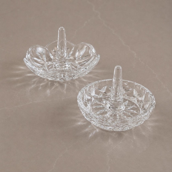 Vintage Cut Glass or Crystal Ring Dishes