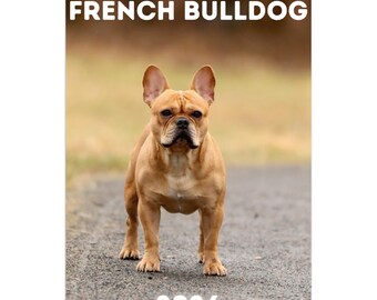 Calendario de pared de bulldog francés 2026