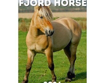 Calendario de pared de caballos del fiordo 2026