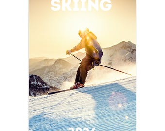 Calendario de pared de esquí 2026