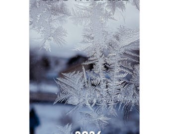 Calendario de pared de copos de nieve 2026